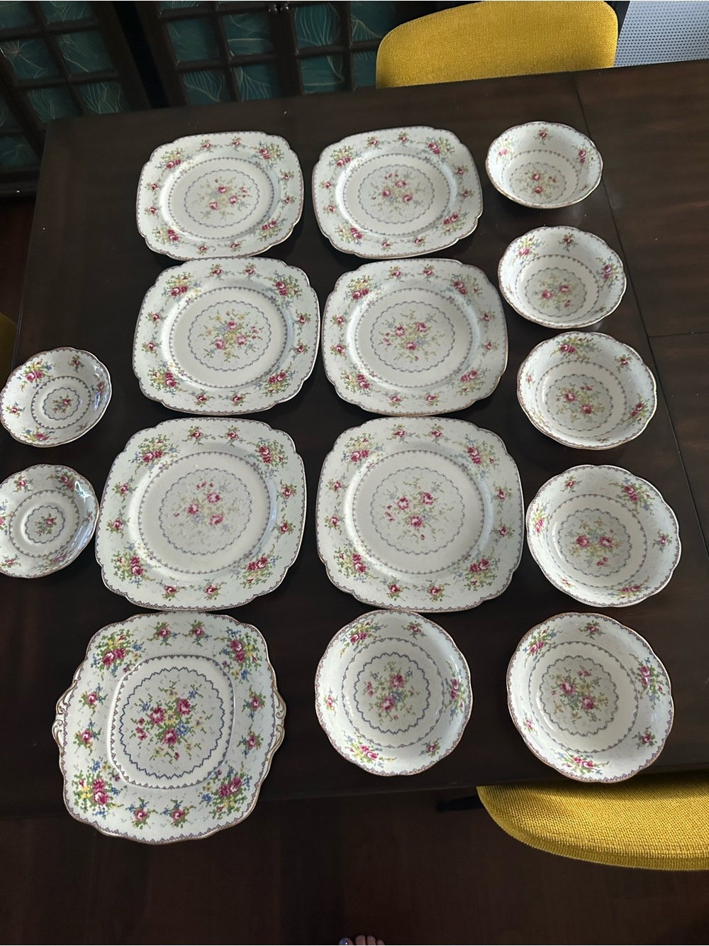 Royal Albert Cream Dinnerware Set with Pink Floral and Gold Trim